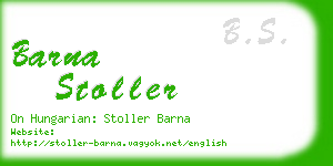 barna stoller business card